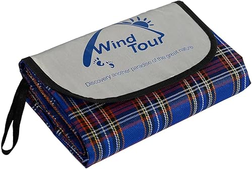 Miniatura 4 de Wind Tour - Mantas de pícnic familiares, impermeables y duraderas con correa de transporte, plegables, 50 x 70.9 pulgadas, a prueba de arena, para