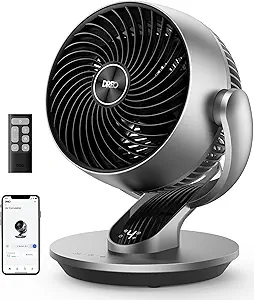 Dreo Smart Fan for Bedroom, 13 Inch Height, Oscillating Air Circulator with Remote and Voice Control