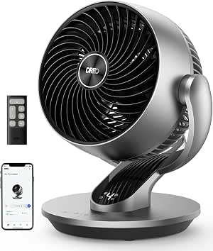 DREO Ventilador de Escritorio para Habitación, Ventilador Portatil con 4 Velocid