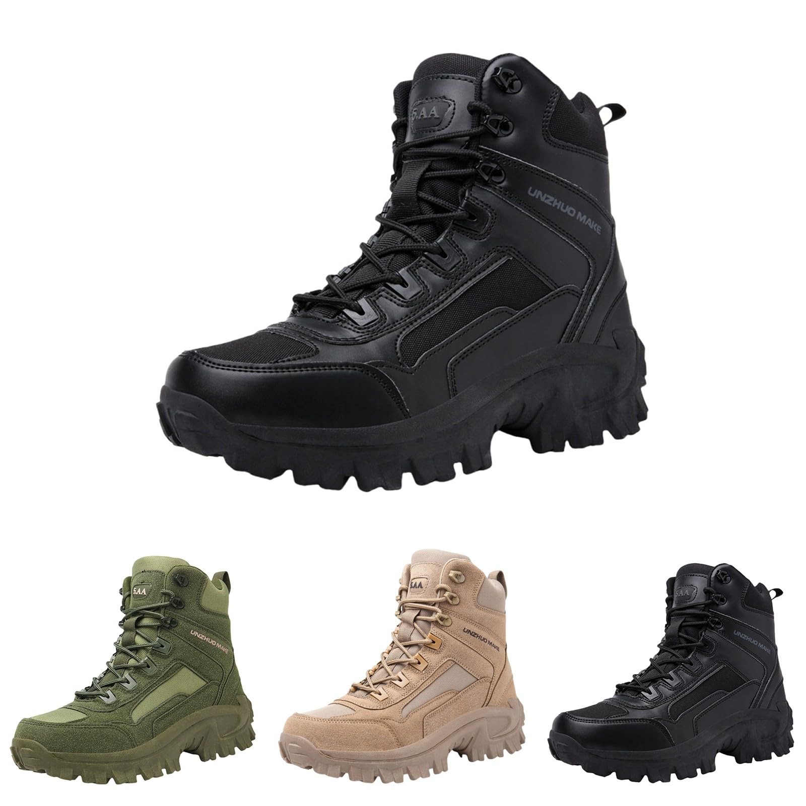 Generisch Wanderstiefel Herren Wasserdicht Leicht, Winterstiefel Herren Hoch, Schneestiefel Mit Schnürsenkel Wanderschuhe Mit Dicke Sohle Schnürstiefel Einfarbig Atmungsaktive Joggingschuhe