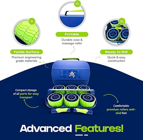 Miniatura 4 de Pinnacle Rodillo de masaje TRS - Rodillo muscular modular portátil para músculos doloridos y ajustes de cuerpo completo