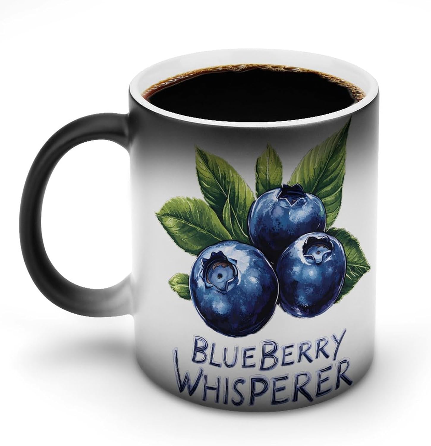 Blueberry Whisperer Color Changing Mug Heated Ceramic Cup Heat Sensitive Coffee Mug Fun Gift