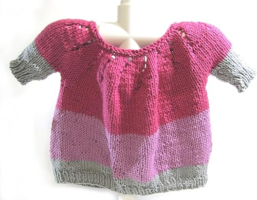 Miniatura 3 de KSS Handmade PinkGrey Blocked Cotton Sweater Vest for Summer (1-2 Years) SW-735