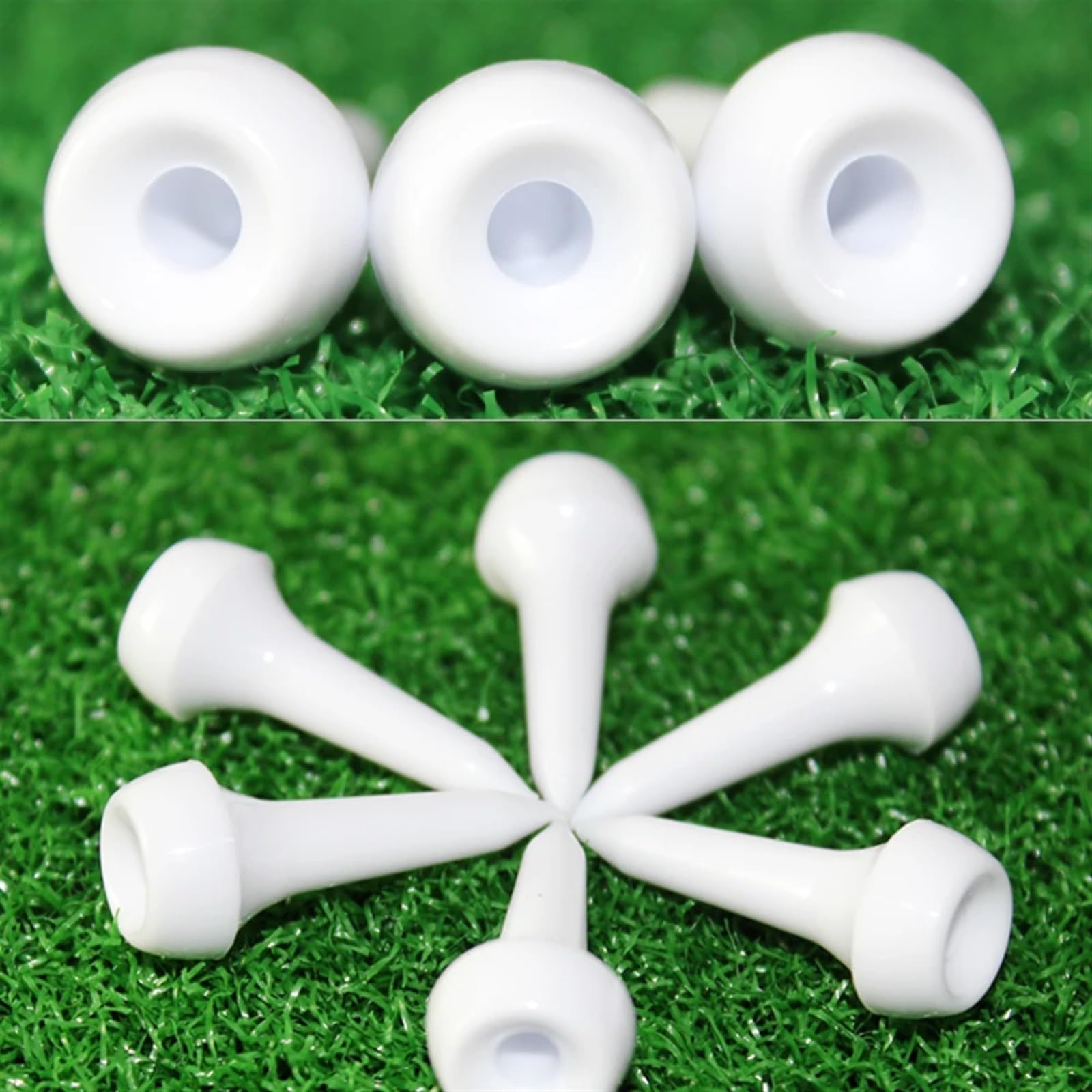 Golf Tee 50 Teile/Satz Golf-Tee Ball Nagel Golf Weiß Kunststoff Tees Set Golf Ball Nägel Training Aids Bälle Standing Sticks FüR Einen Idealen Abschlag
