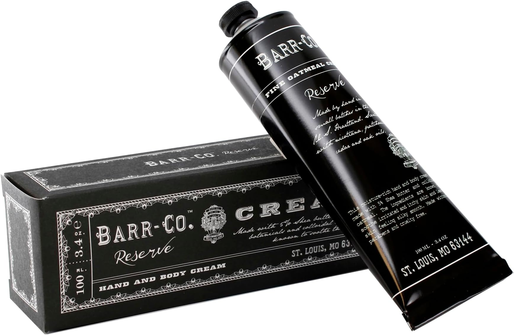 Reserve Hand & Body Cream, Woody Patchouli & Nicotene Aroma, Body Cream for Dry Cracked Skin, Suitable for Aging Crepey Skin, Moisturising Shea Butter Cream, 3.4 oz