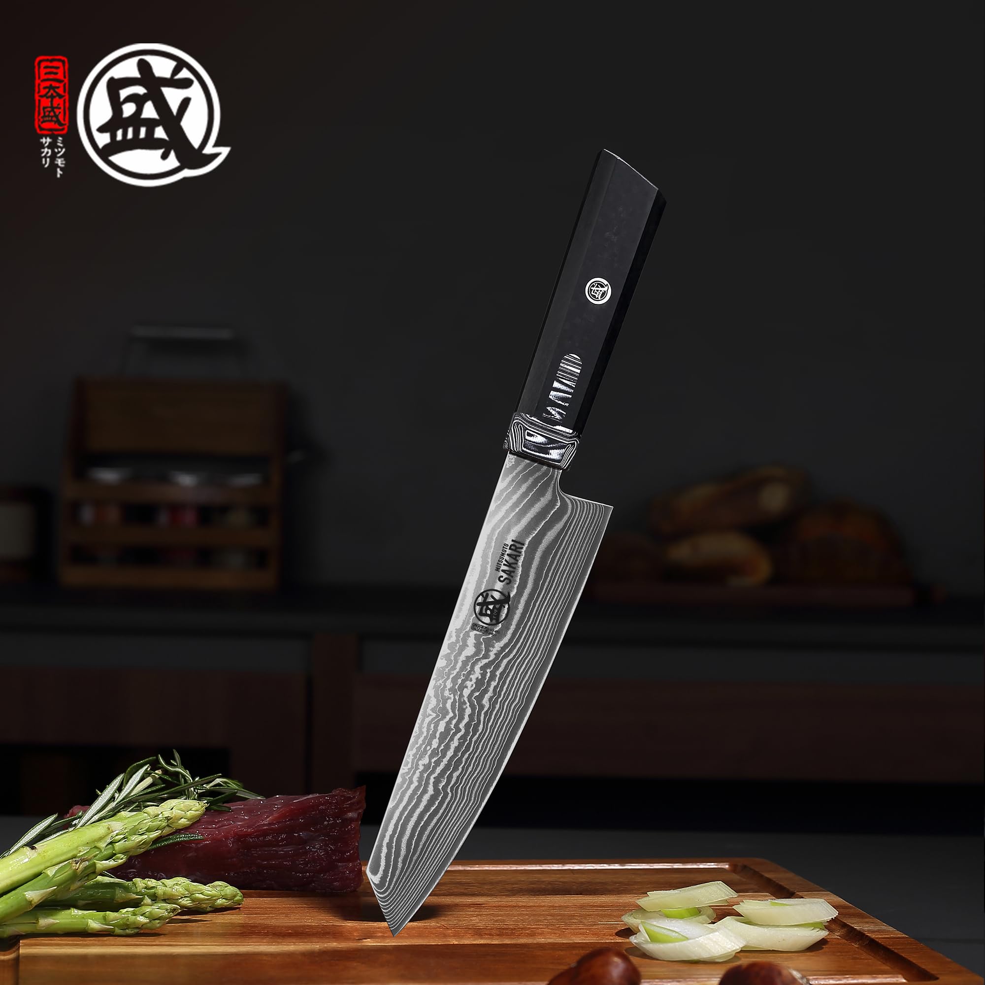 Amazon | MITSUMOTO SAKARI 切付包丁 180mm SG-Pro粉末鋼 73層
