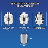 Vista 5 de AquaBliss Cartucho de repuesto de filtro de ducha de alto rendimiento – Reduce los productos químicos y el cloro, restaura el equilibrio del pH