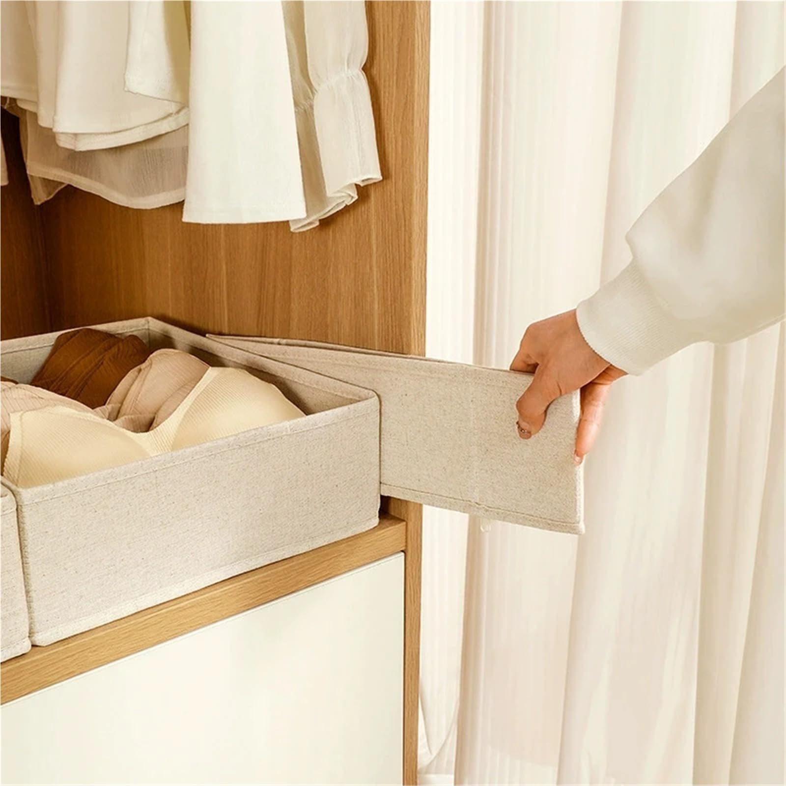 Organizador Calcetines Organizadores de cajones plegables, caja de almacenamiento de ropa interior Oxford, sujetador, calcetines, contenedores de armario