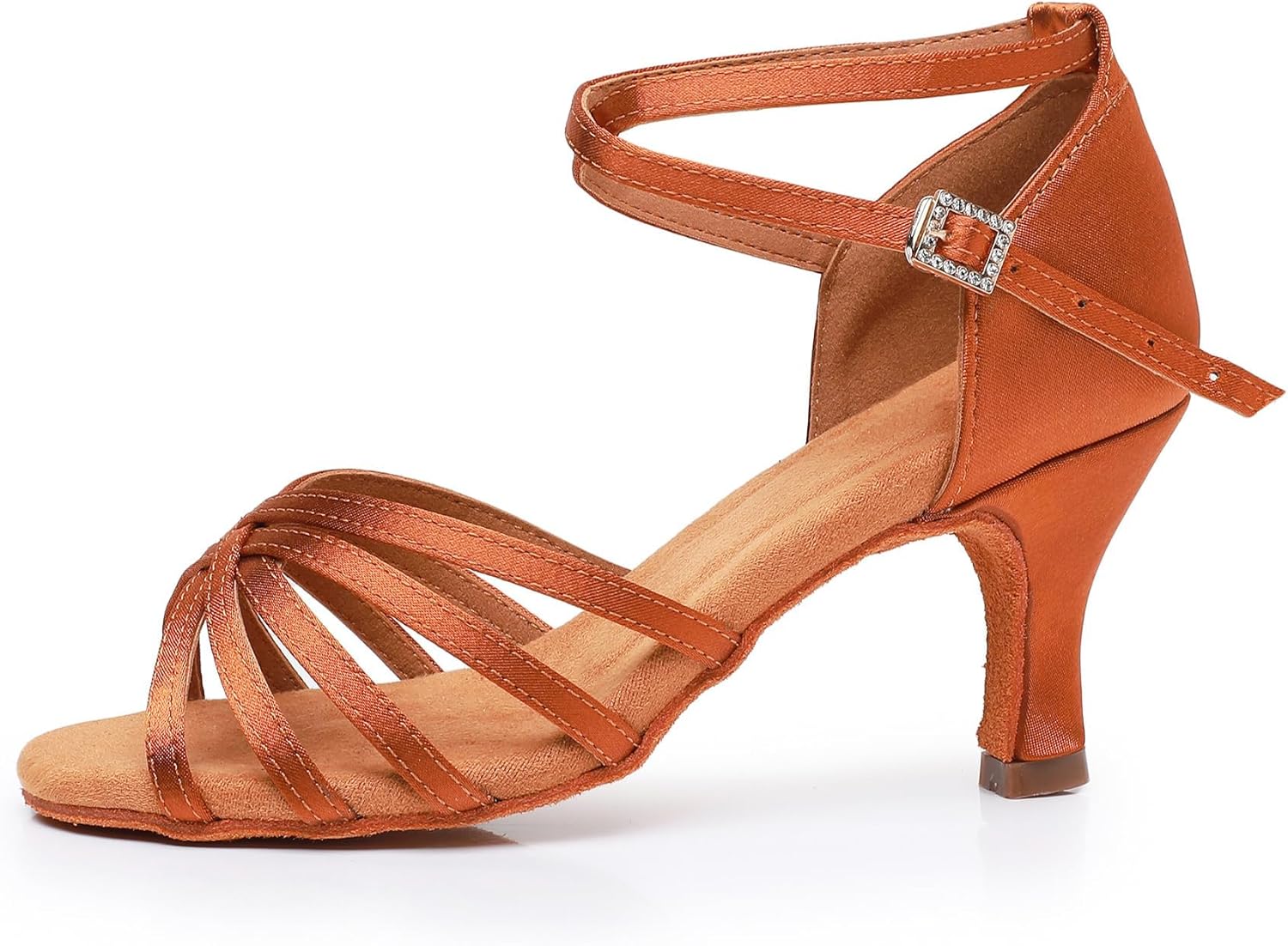 Rosefinch Women's Latin Dance Shoes Satin Professional Ballroom Salsa Practice Performance Wedding Dancing Shoes - Image 3