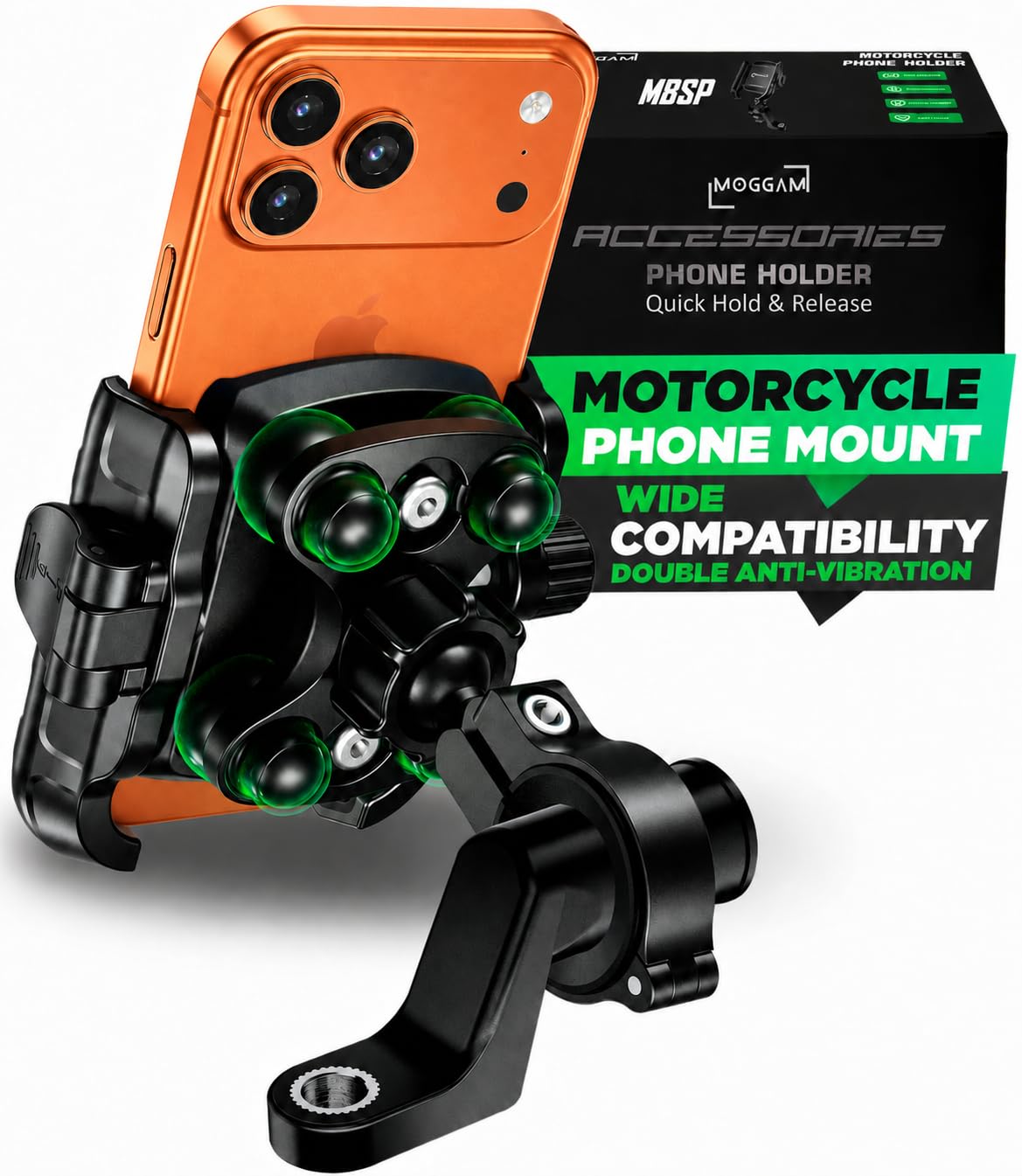 MOGGAM Dual Mount Dirt Bike Phone Mount