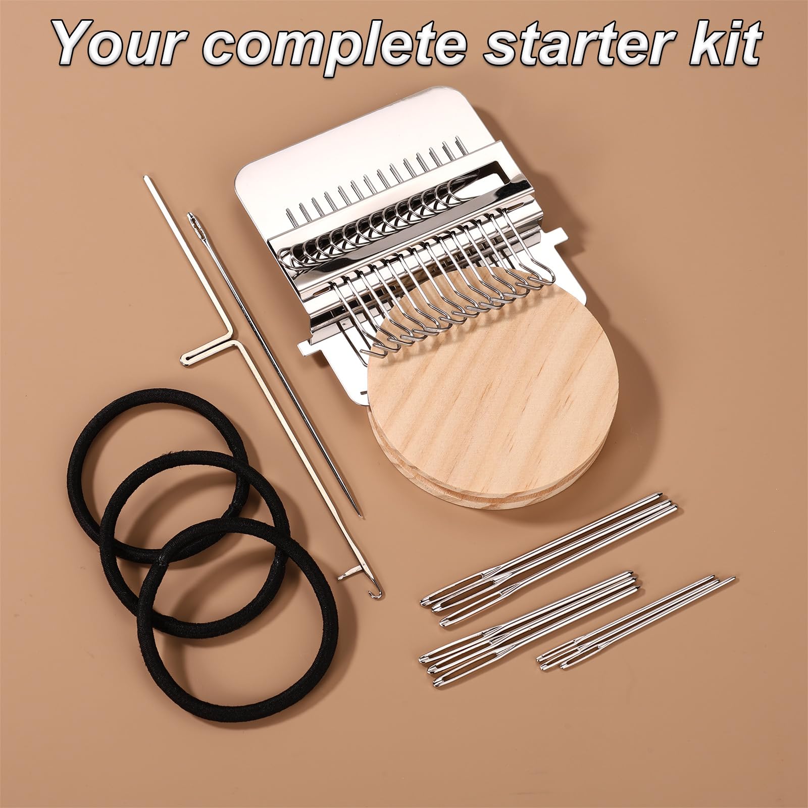 Kit de Telar Parches Tejido, Kit Telar Mini Zurcir Speedweve Herramienta Remiendo Portátil para Reparación Rápida Jeans Ropa Suministros Artesanía Costura Tejido Retazos (14 Ganchos)
