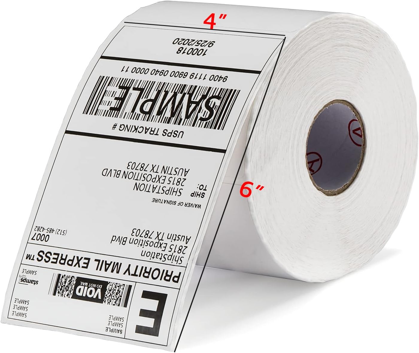 OFFNOVA Thermal Direct Labels, Pack of 500 Fan-Fold 4”x6 Shipping Labels with Perforation, Compatible with Rollo, Permanent Adhesive, Commercial Grade