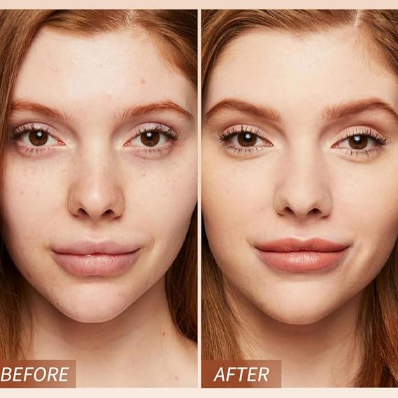 2-in-1 Colour Changing Foundation Stick with Brush,Full Coverage Face Foundations for Women,Cream Stick Korean Color Changing Foundation,Full to Medium Coverage Base Makeup,Lightweight(Natural)