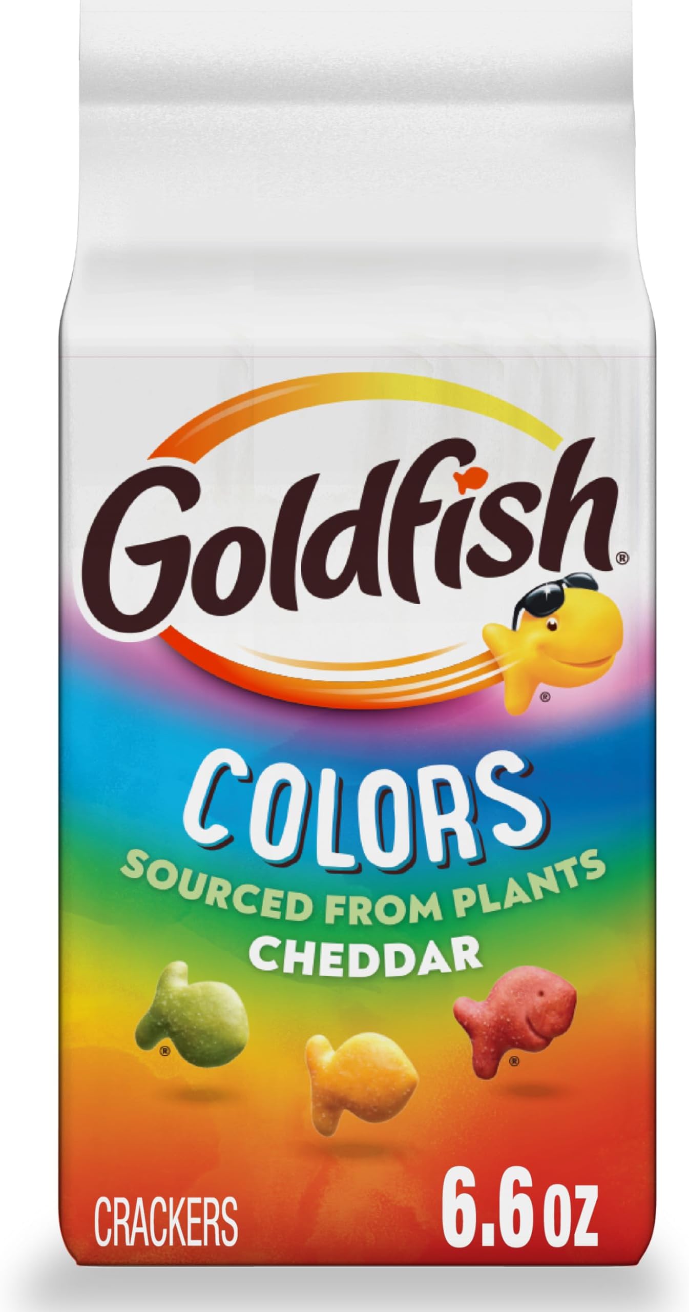 Goldfish Colors Cheddar Cheese Crackers, Baked Snack Crackers, 6.6 oz Bag