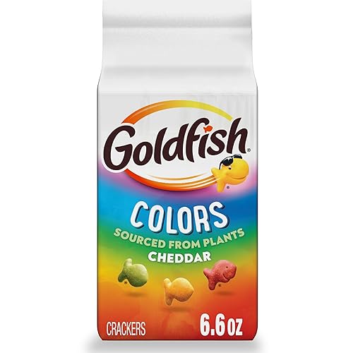 Goldfish Colors Galletas de queso cheddar, galletas horneadas, bolsa de 6.6 onzas