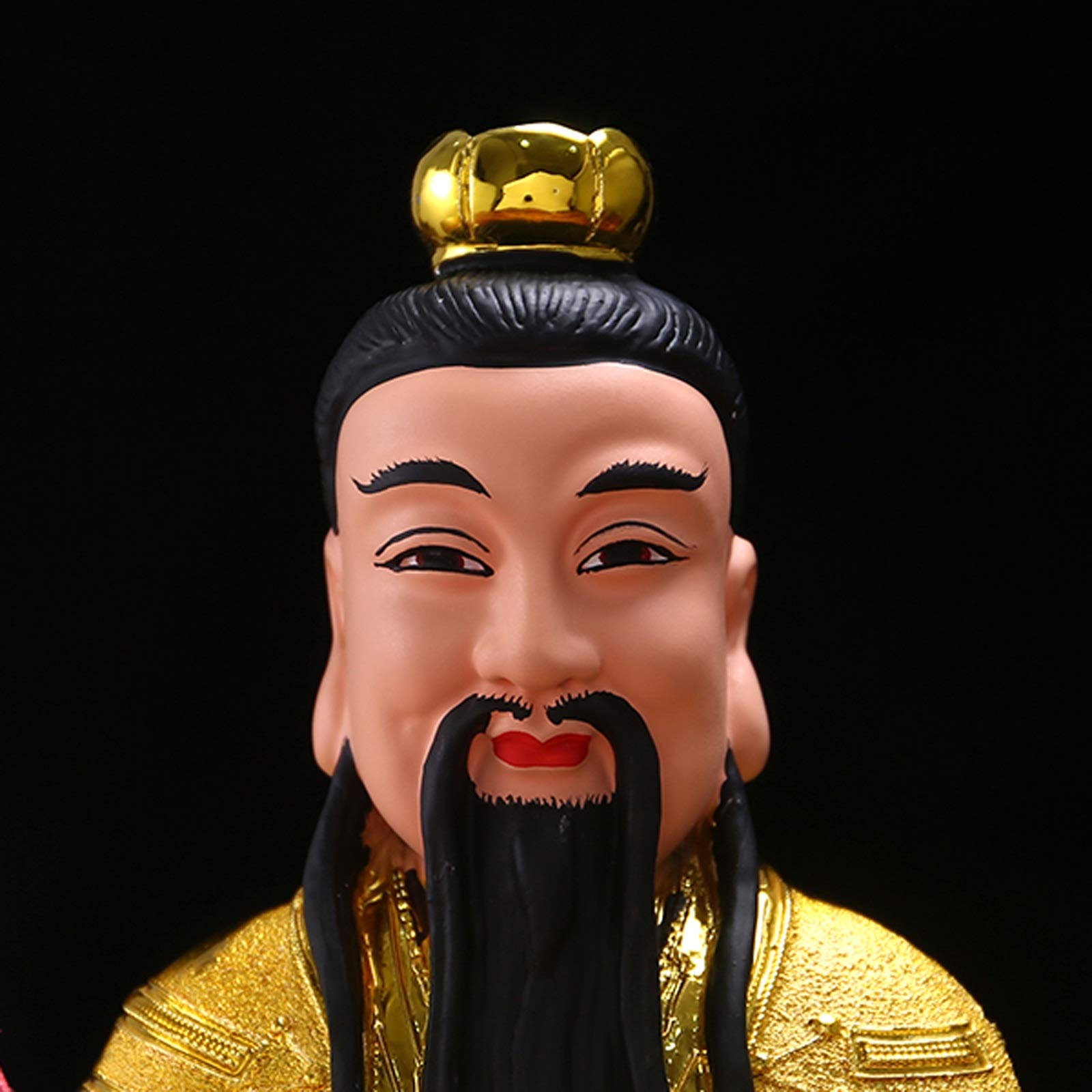 Estatuas de Feng Shui Regalo de Feng Shui chino Figura mitológica tallada a mano Buda Decoración de la oficina en el hogar Decoración de mesa de resina de 11,8 pulgadas Regalos de buena suerte (dora
