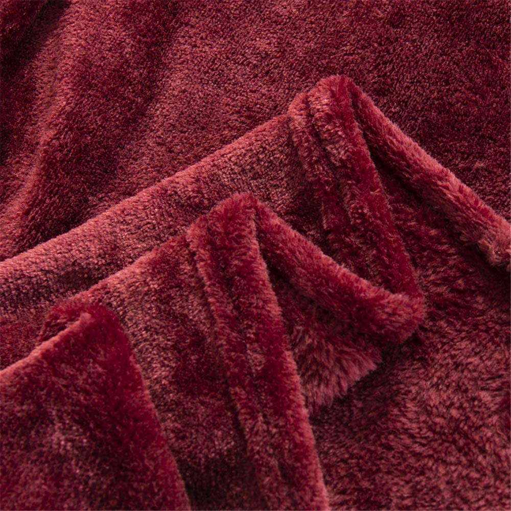 FANSU Coperta Pile in Flanella Invernale Morbida Calda Tinta Unita Coperte Plaid Fluffy Microfibra Confortevole per Divano, Singolo e Matrimoniale Letto, Decorazioni Casa (180x200cm,Marrone