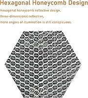 Vista 3 de Reflector 150X50mm autoadhesivo rectángulo de seguridad impermeable para entrada de buzón remolque