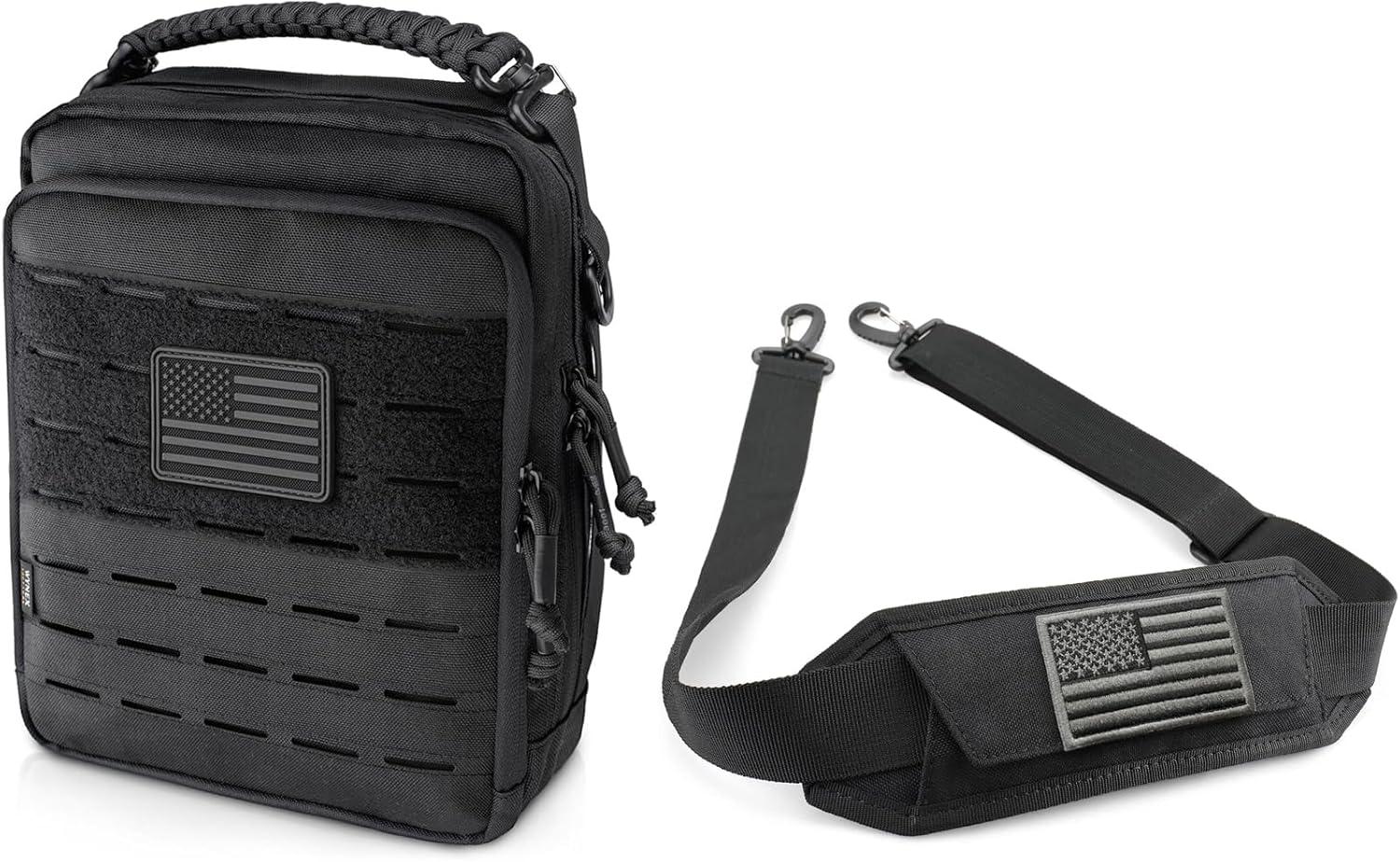 WYNEX Tactical Molle Admin Pouch, Detachable Shoulder Strap Pad, Utility EDC Pouch Organizer Modular Tool Pouch, Universal Bag Strap with Single Shoulder Strap Replacement