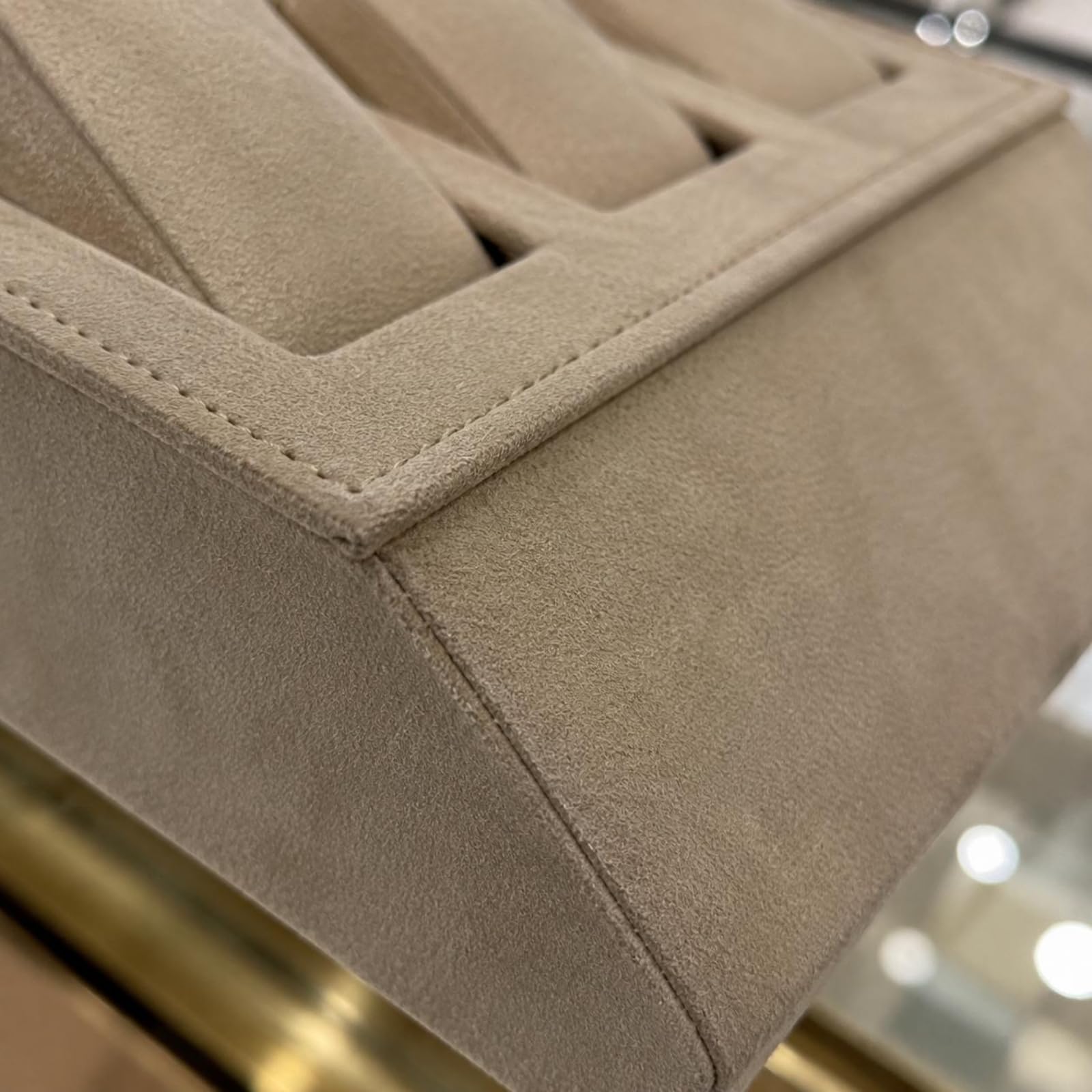 Colcolo Caja Expositora de Relojes Bandeja Organizadora Exhibidor Soporte con 18 Compartimentos Terciopelo con Cojines para Orden Diseño Inclinado de Lectura, Gris