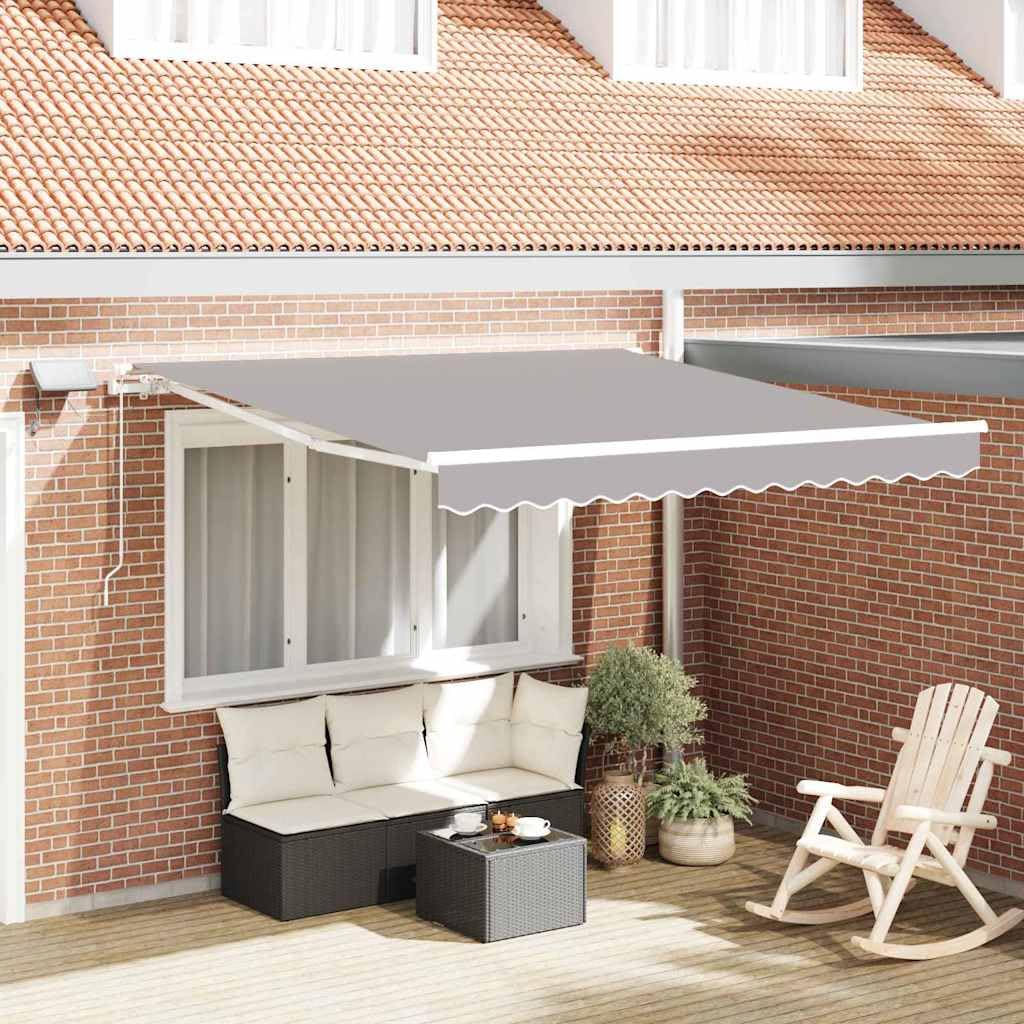 Store banne manuel anti-UV 350 x 250 cm avec structure acier robuste