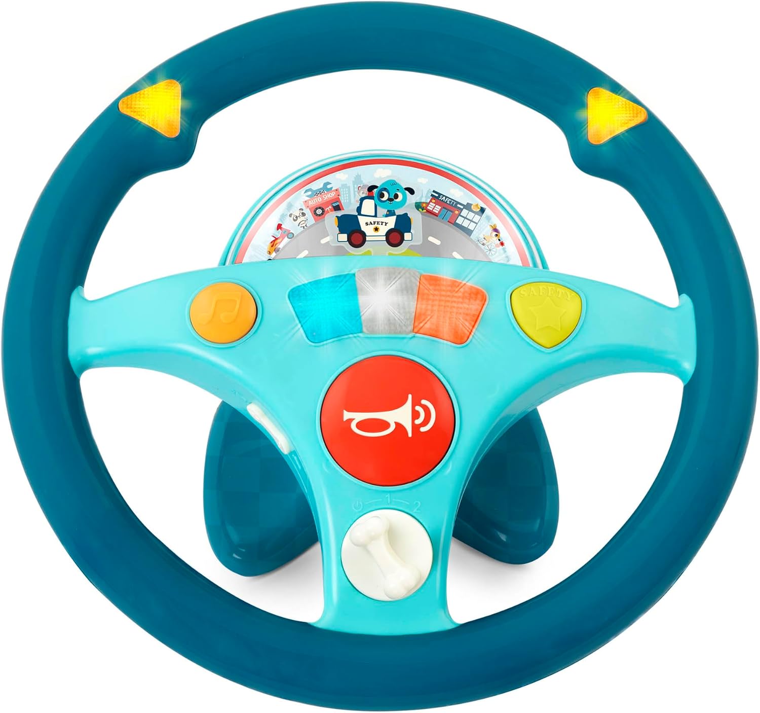 B. toys- Woofer’s Musical Driving Wheel- Pretend Play Steering Wheel – Musical Driving Wheel – Music, Sounds & Lights – Steering Wheel for Toddlers, Kids – 2 Years + B. toys- Woofer’s Musical Driving Wheel- Pretend Play Steering Wheel – Musical Driving Wheel – Music, Sounds & Lights – Steering Wheel for Toddlers, Kids – 2 Years +
