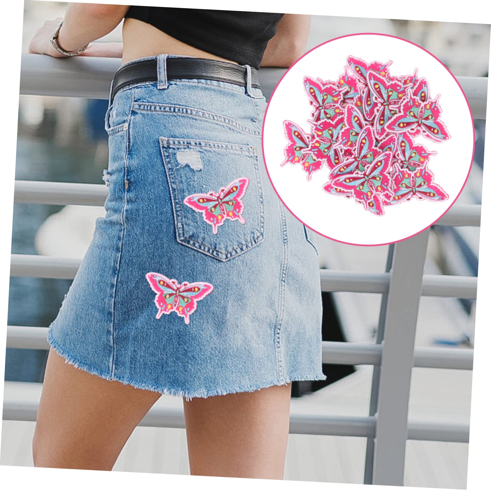 HOMSFOU 5 Set Patches Adorabili Forma Per Abbigliamento Applicazioni Ricamate Per Cucito E Decorazioni Fai Da Te Per Riparazioni E Personalizzazioni Vestiti 20 Pezzi*5