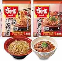 Amazon | すき家 豚生姜焼き×炭火やきとりセット 豚生姜焼き丼の