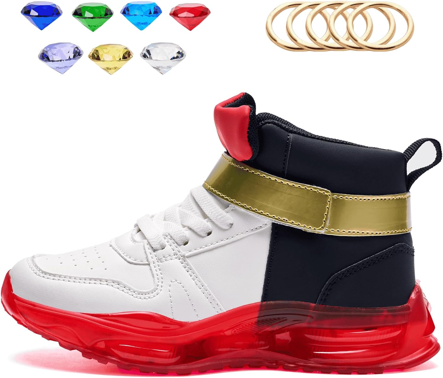 White Black Sneakers for Boys Girls Fashion Walking Shoes - Image 4