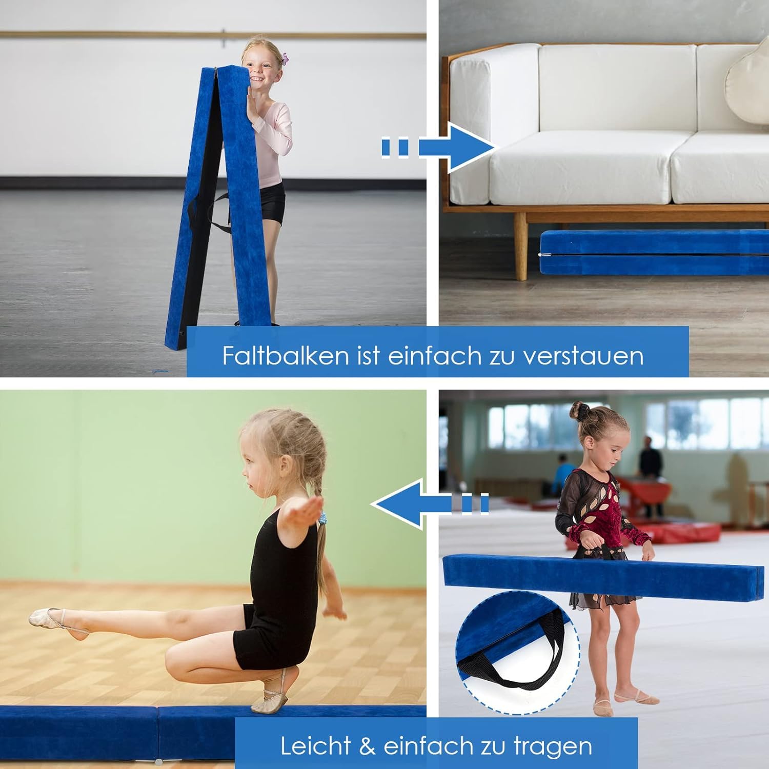 FANTASK Uniseks – belka unosząca się dla dorosłych 1, niebieska, 210 cm x 10 cm x 6,5 cm