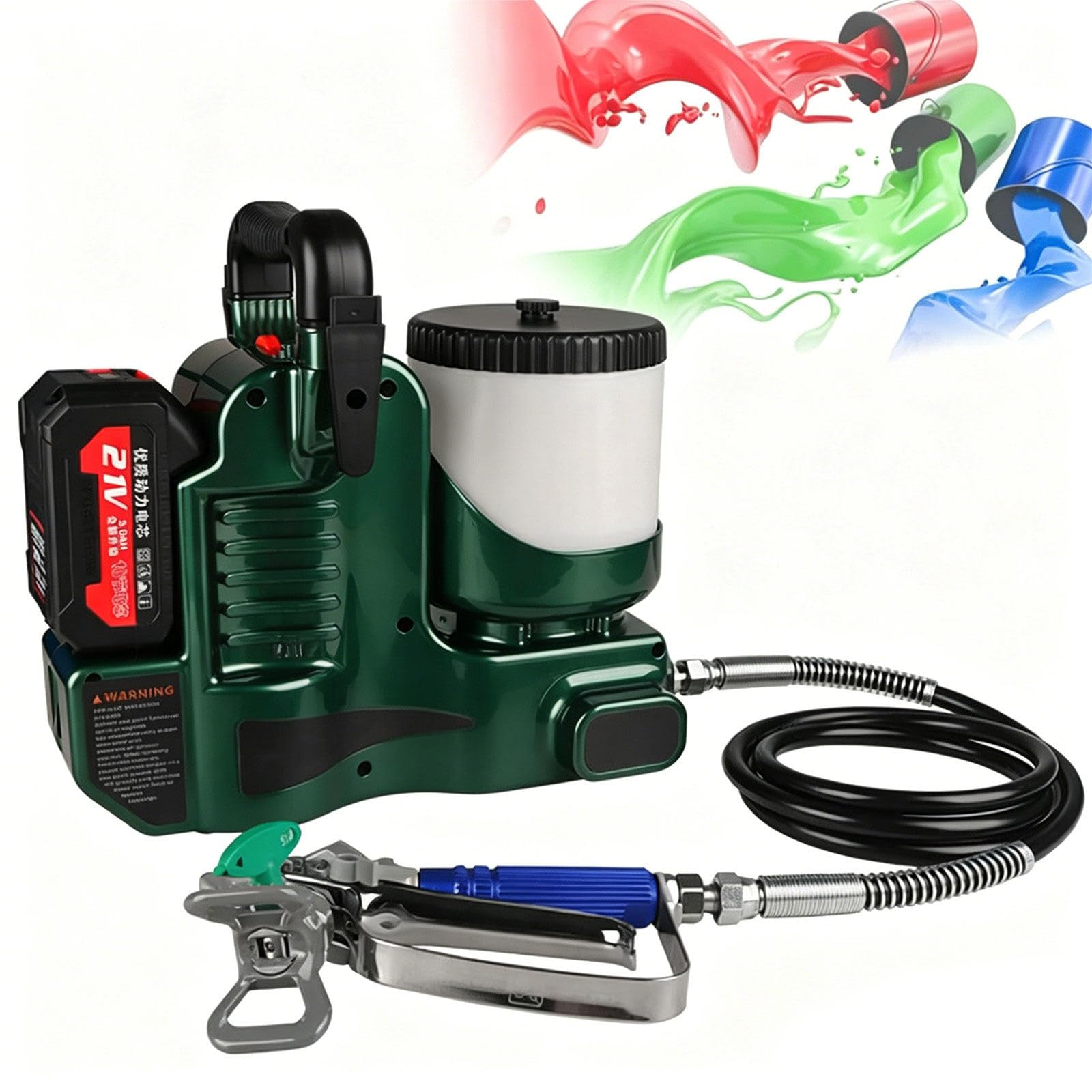 Pulverizador Quick Shot con protección contra sobretemperatura, manguera de alta presión de 70 pulgadas para pequeñas renovaciones y estructuras de acero