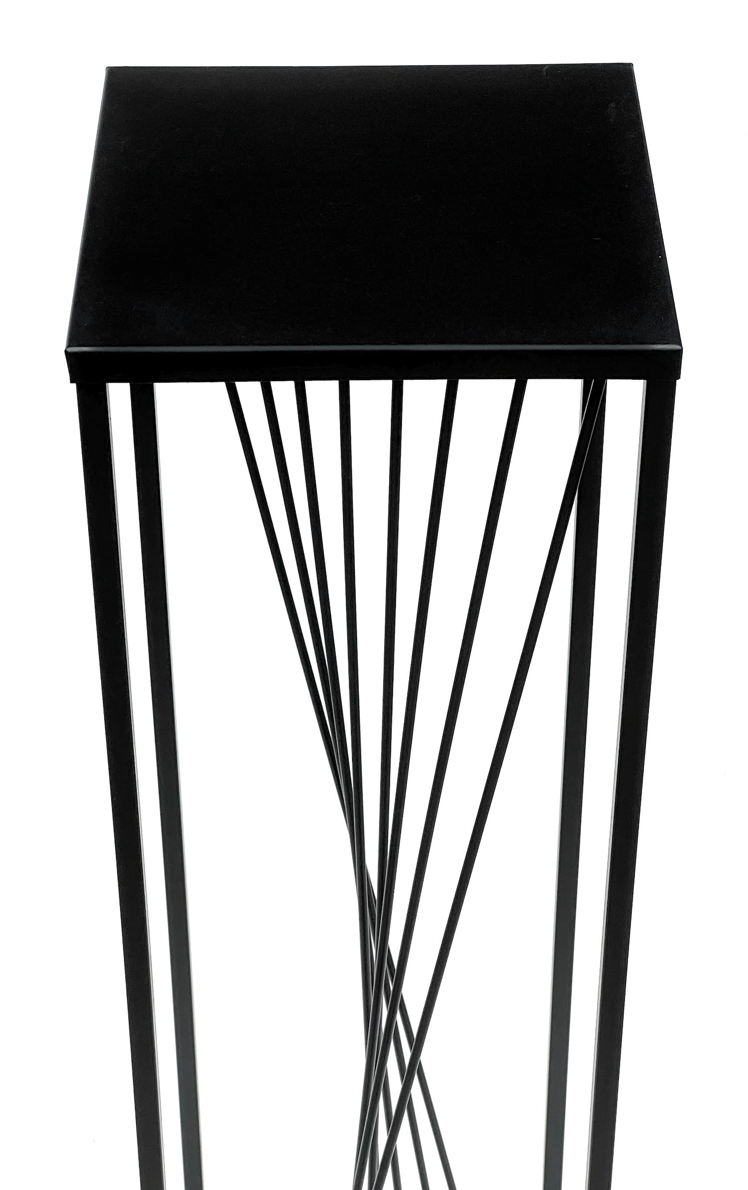 DanDiBo Tabouret à fleurs rectangulaire en métal noir - 70-100 cm - Support pour fleurs - Design moderne - 100 cm