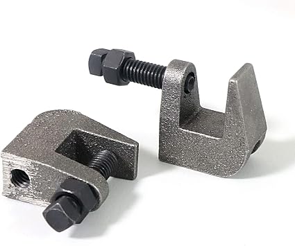 Top Beam Clamps, UNC 1/2 Iron Safety Rod Beam Clamp, 3/4 Jaw Opening, Beam Wall Ceiling Mount Vertical Piping Support-Clamp for Copper, PVC Tubing, 10 Packs