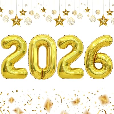 Globos de Feliz Año Nuevo 2026