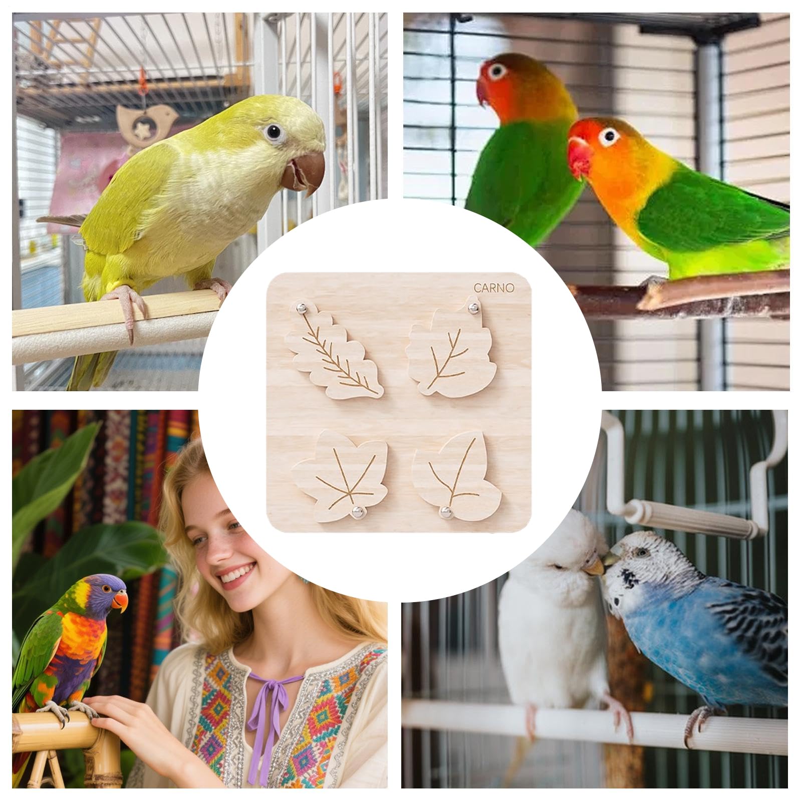 Bird Puzzle Feeder | Interactive Boredom Relief Toy, Wooden Foraging Board Encouraging Slow Eating Mental Stimulation Parakeet Cockatiel African Grey Conure Enrichment Accessory - image 4