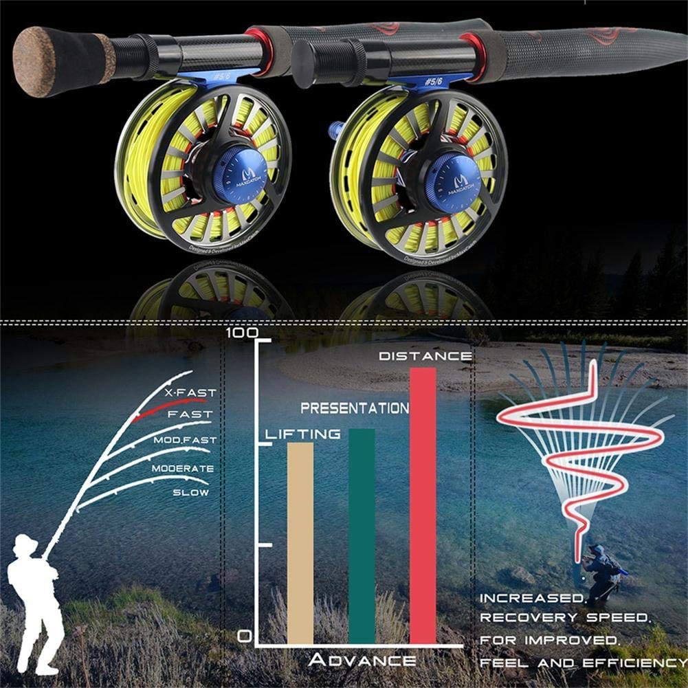 Advance Fliegenrute, Superleicht, Spitzenaktion, IM12 30T+40T Kohefaser Rutenblank, 9FT 5/6/8WT