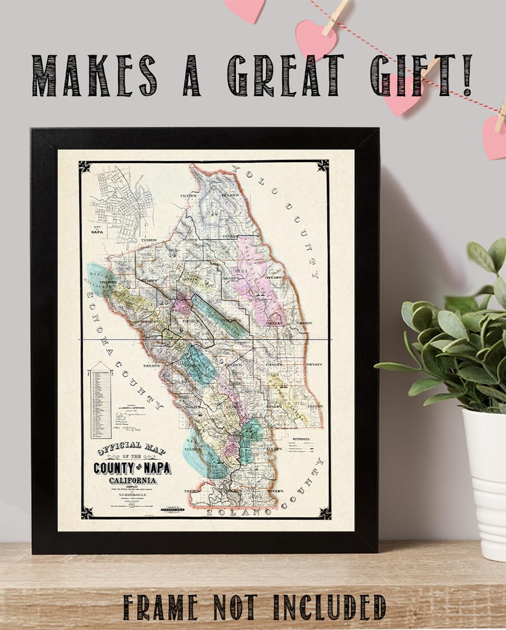 Amazon.com: Napa County California 1895 Vintage Map by G.H. Goddard–Antique  Cartography Reproduction with Townships, Ranchos & Roads, Historical Wine  Region Wall Art for Home Office Library, 11x14 Unframed Print : G.H.  Goddard: