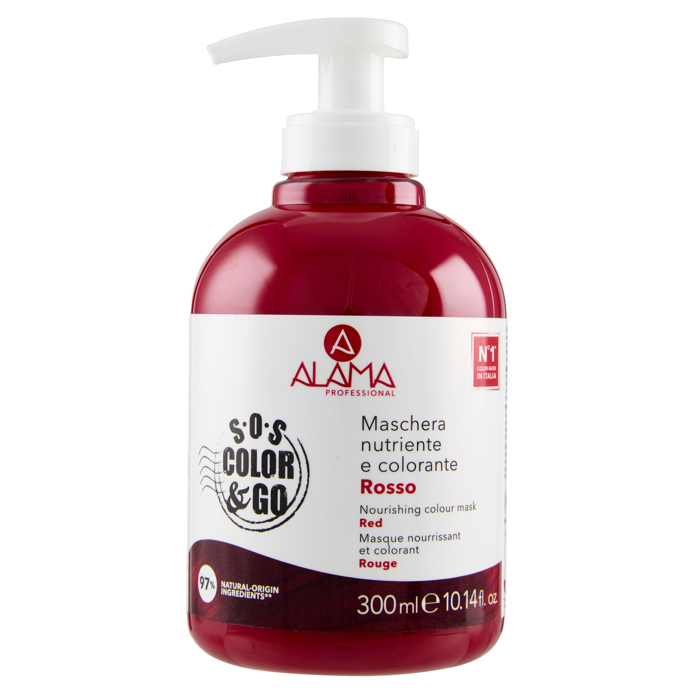 S.O.S Color 6 Go Maschera Colorante Riflesssante e Ravvivante, Rosso, 300 Millilitri