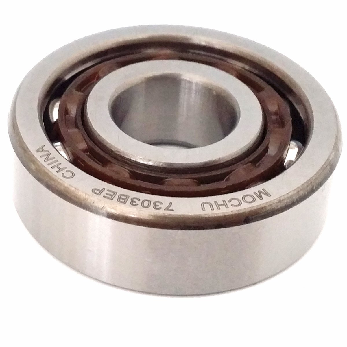 MOCHU 7303 7303BEP 17x47x14 ABEC-3 Angular Contact Ball Bearing, 40° Contact Angle, Metric, 17mm ID, 47mm OD, 14mm Width, Single Row, Nylon Cage, Open