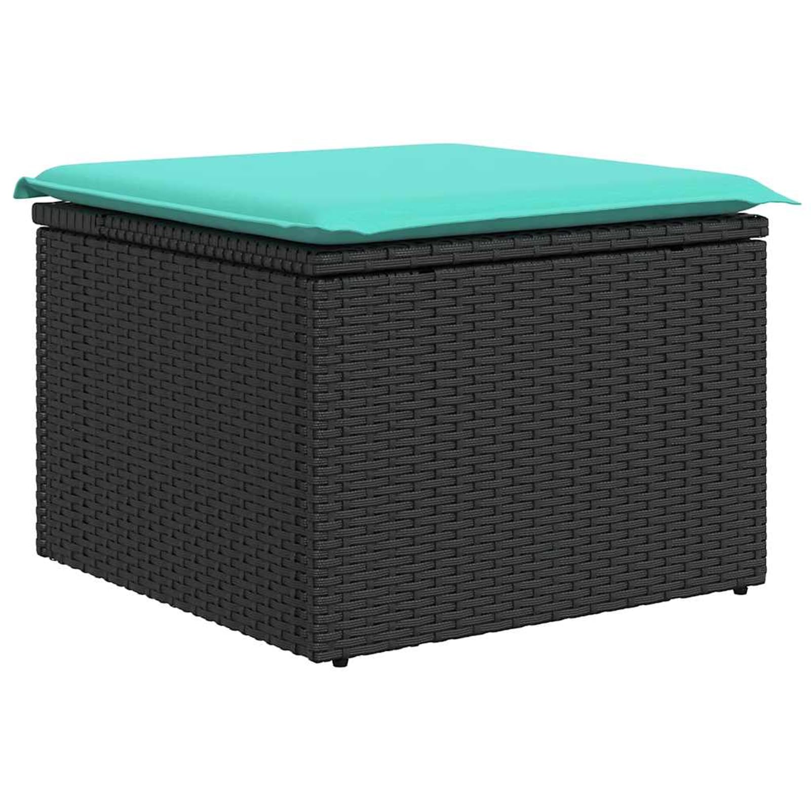 Set Divano da Giardino 6 pezzi con Cuscini Nero Polyrattan, materiale resistente e durevole, custodia resistente all'acqua, cuscini sfoderabili e lavabili, spazio di conservazione, mobili da esterno p