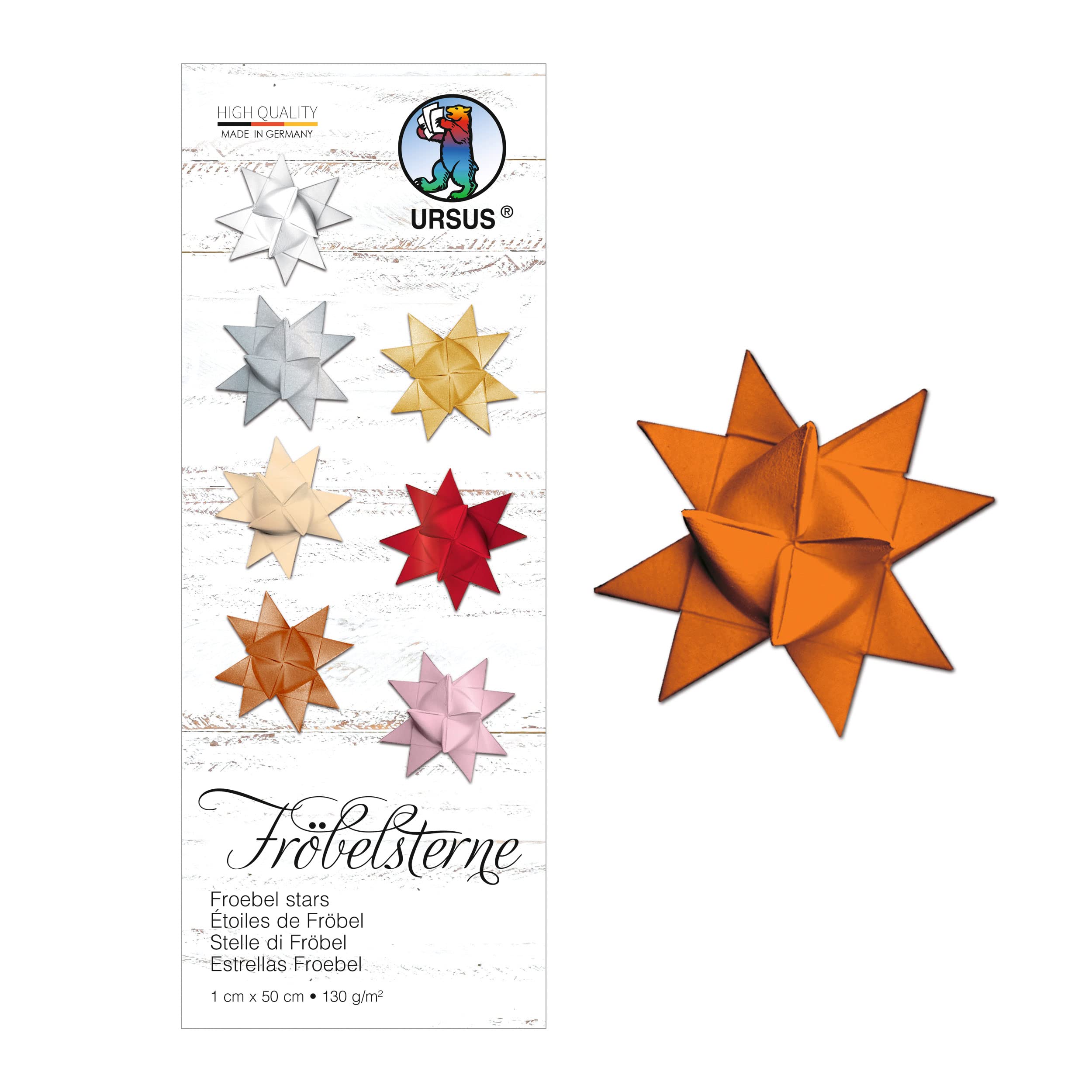Ursus Star Striped Coloured Drawing Paper 130 g/m²