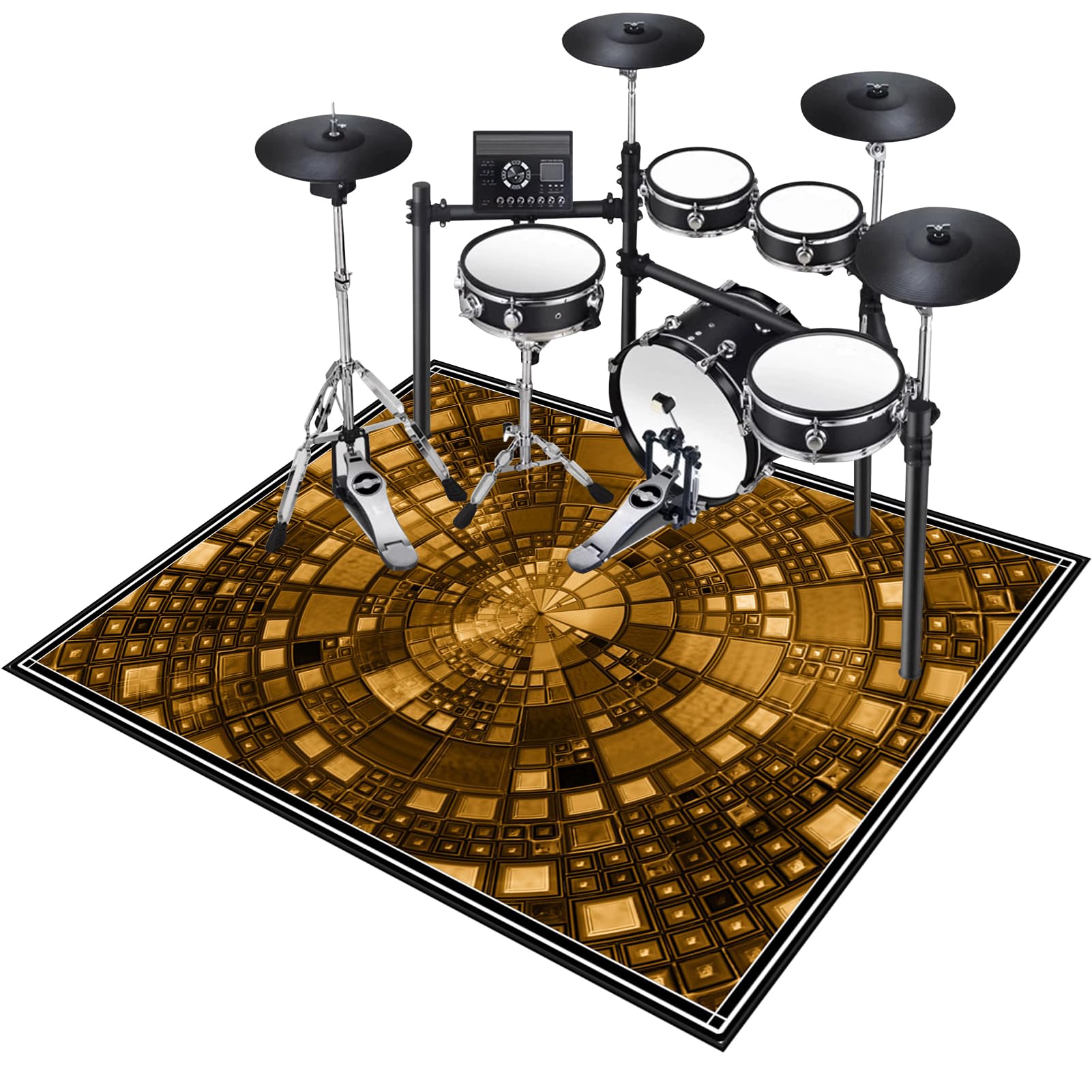 210 x 180 cm Tappeti per Batteria Tappeto A Tamburo Tappetino per Batteria Acustica Tappeto Drum Tappetino Antiscivolo Insonorizzato Elettroniche Rullante Acustica Snare Strumenti Musicali Coperta