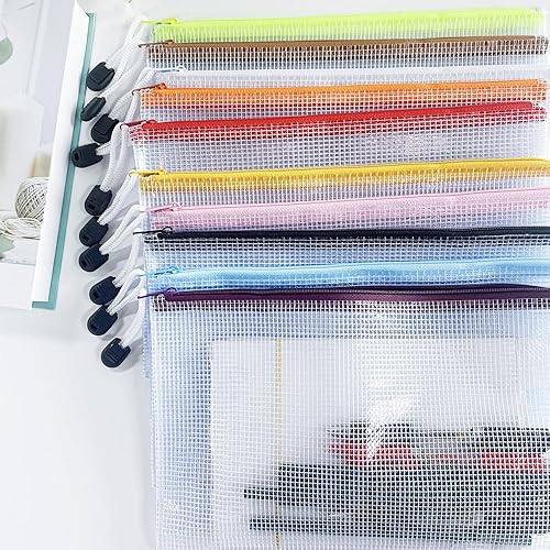 Miniatura 6 de TotePrint - Paquete de 10 carpetas sobre de cloruro de polivinilo transparente, impermeable, con cremallera, para el hogar, el trabajo, la oficina