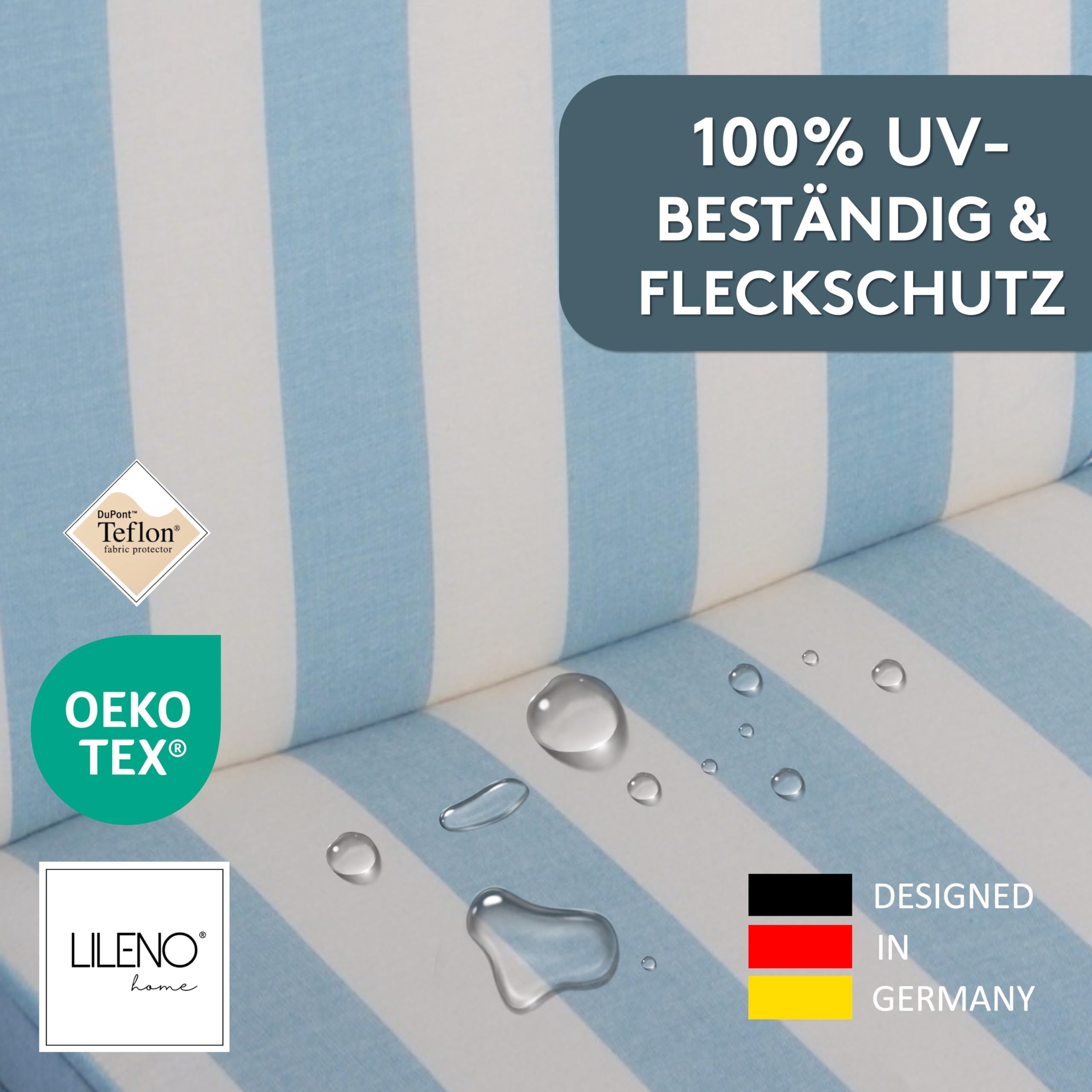 LILENO HOME Coussin pour chaise longue avec oreiller [lot de 1 – chaise