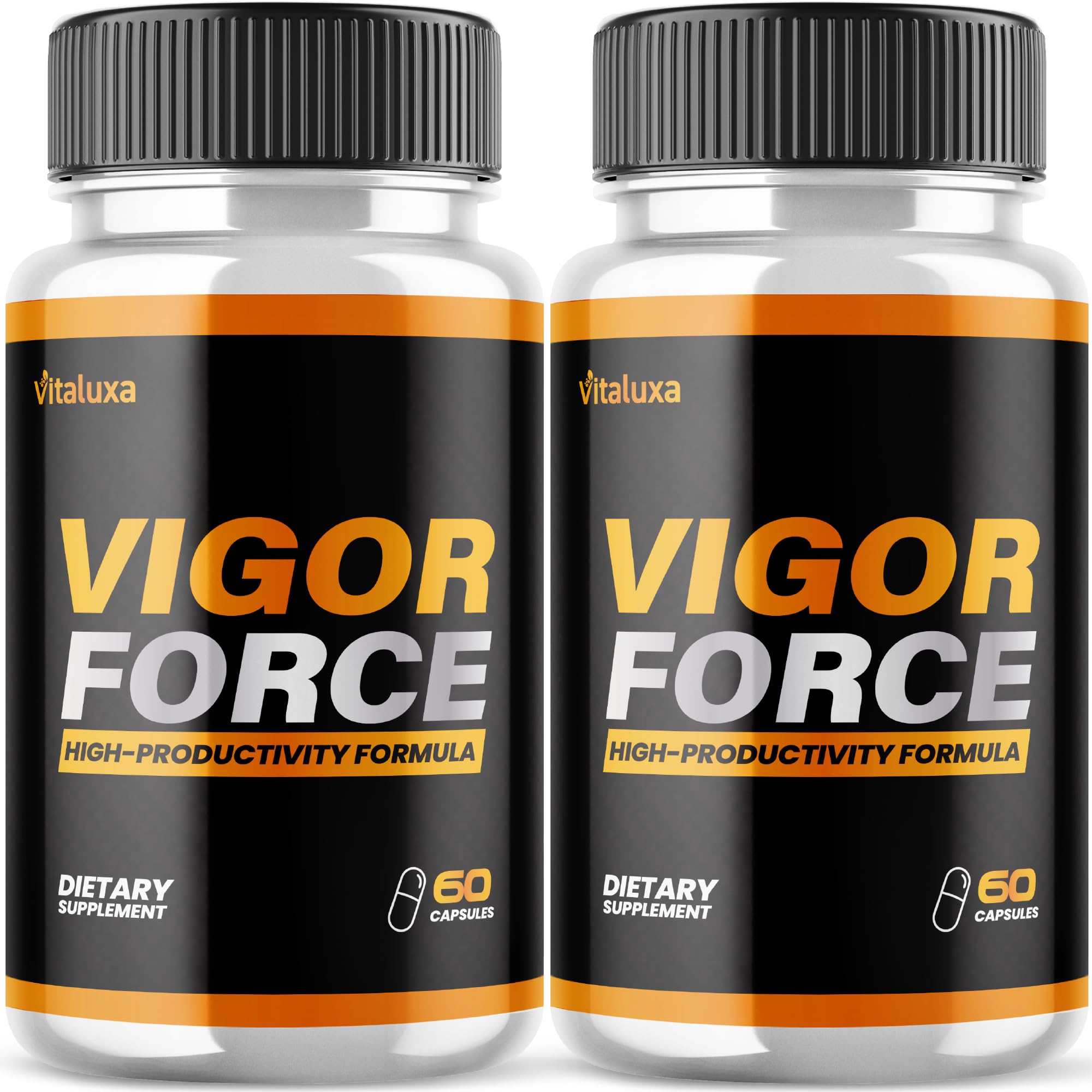 (2 Pack) Vigor Force Pills, VigorForce Capsules Supplement Advanced Maximum Strength 1500MG Formula, Force Vigor Vitamin All Natural Ingredients Reviews for Overall Wellness Support (120 Capsules)