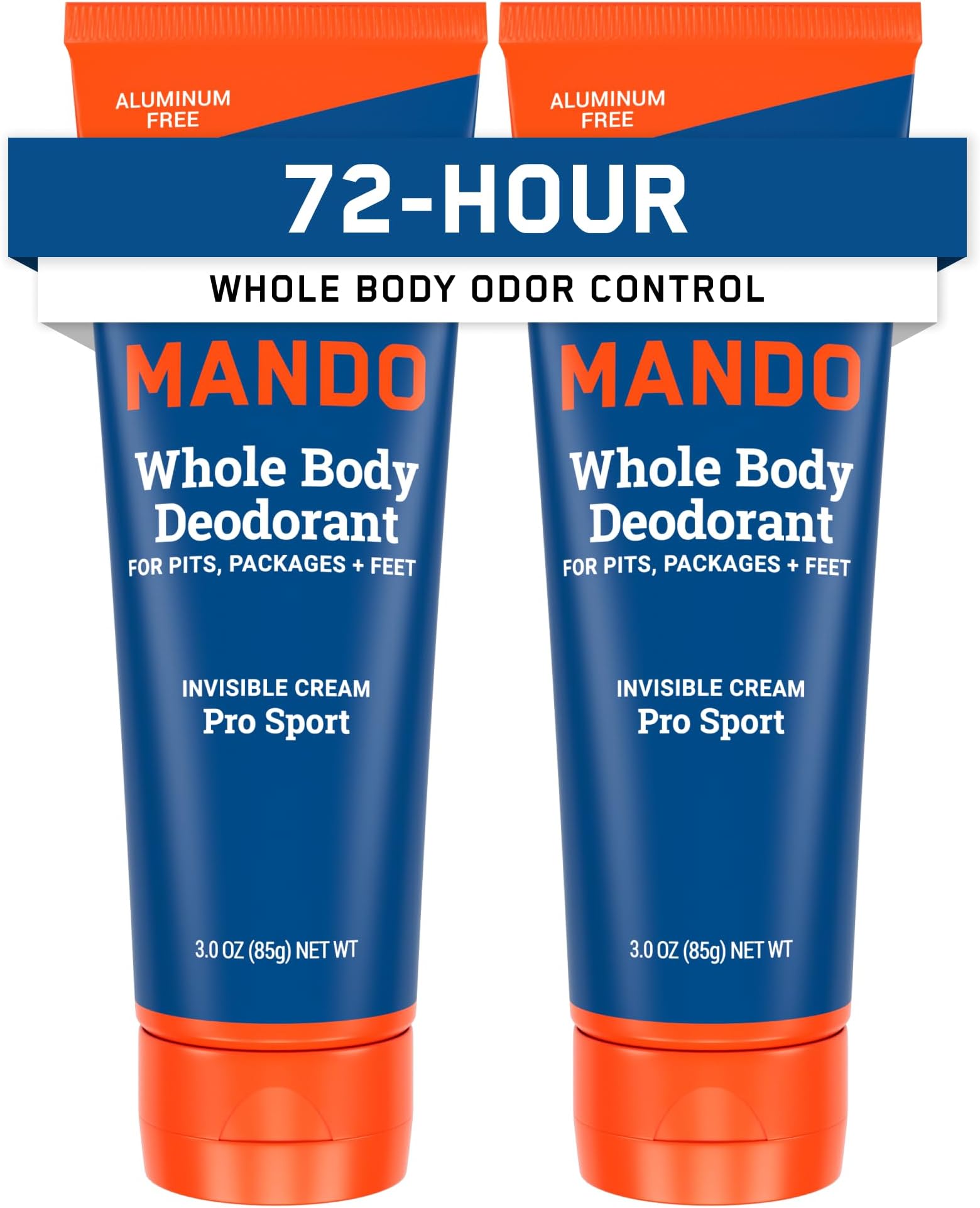 Mando Whole Body Deodorant For Men - Cream - 3 oz, 2 pk - Pro Sport