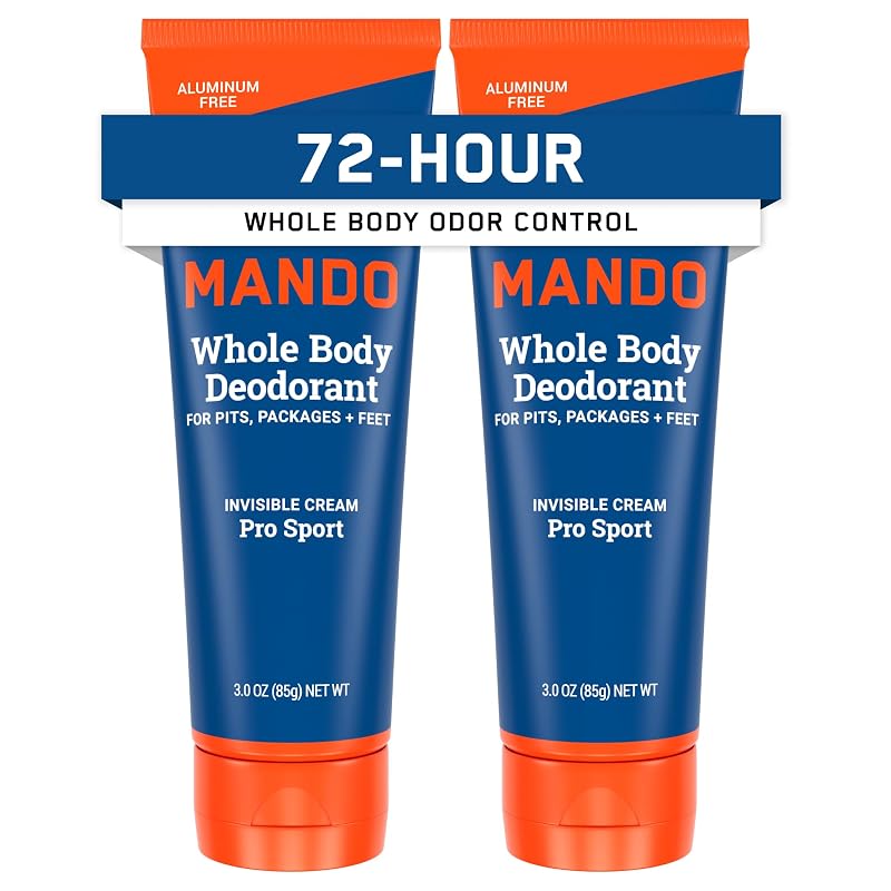 Desodorante corporal em creme Mando para homens Pro Sport, 2 unidades de 90 mL