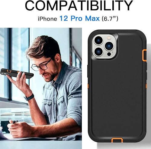 Miniatura 10 de AICase Funda resistente para iPhone 13 Pro Max12 Pro Max, resistente de 3 capas de protección de grado militar, a prueba de golpes y caídas para