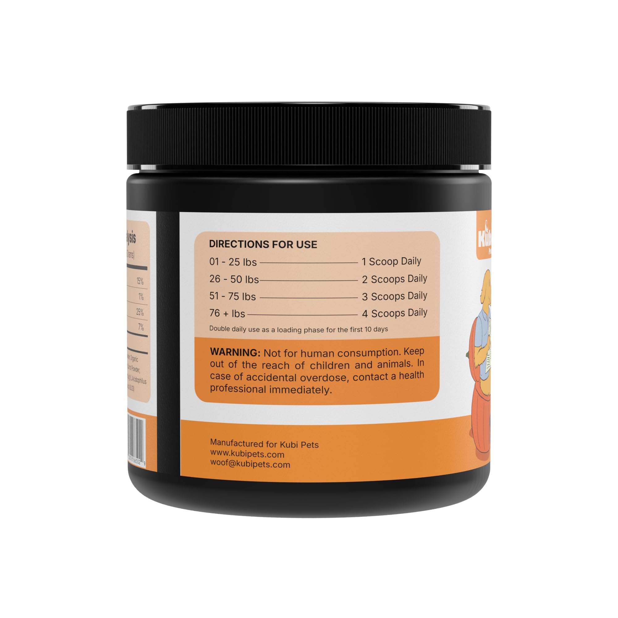 Pumpkin Gut Support for Dogs – Digestive Health Supplement with Natural Fiber & Probiotics, 30 Servings | Kubi Pets (30) - image 2