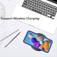 Vista 6 de Annymall Funda para Galaxy A21s versión de EE. UU., carcasa de cuerpo completo A21s con protector de pantalla integrado, funda de protección híbrida